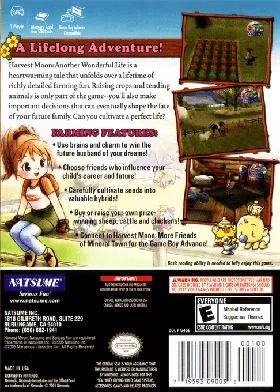 Harvest Moon - Another Wonderful Life box cover back